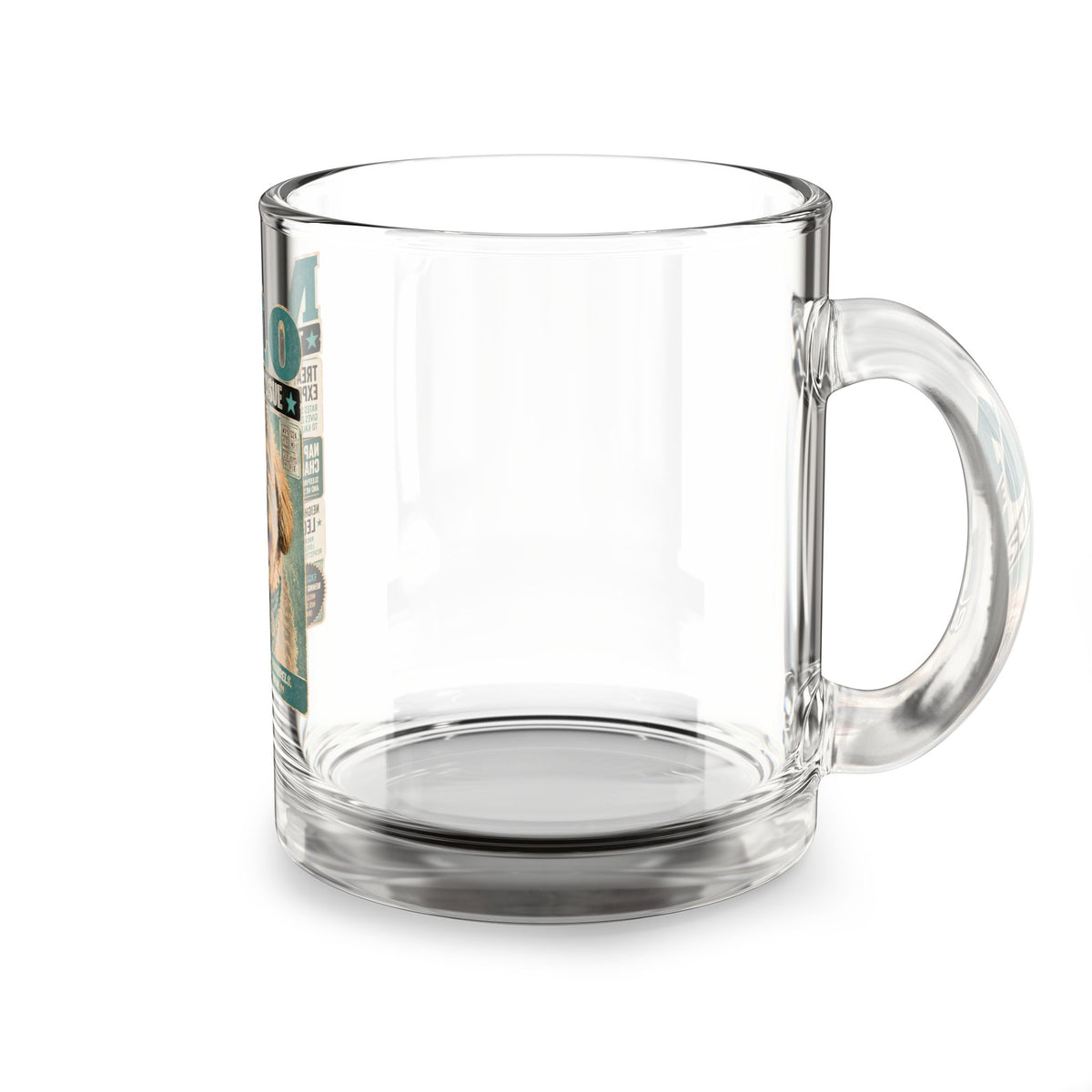 Milo 'Good Boy Issue' 10oz Glass Coffee Mug – Cute Dog Magazine Design Milo Bailey Dog Dad Mom  Glass Mug 10 oz