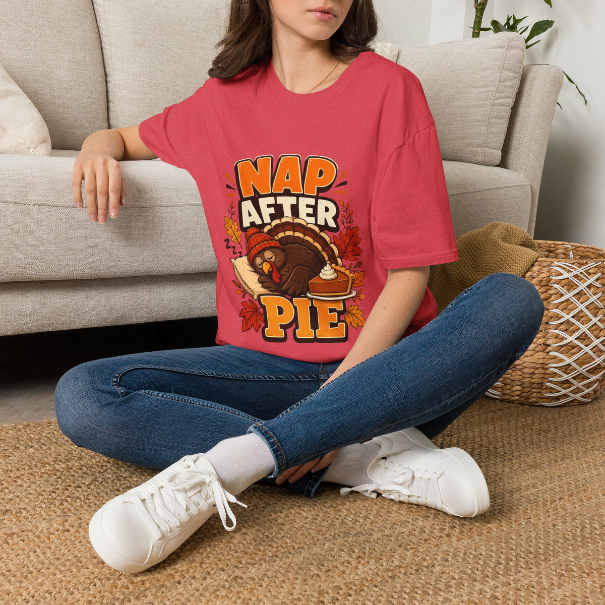 Thanksgiving T-Shirt Nap After Pie T-Shirt — Funny Thanksgiving Turkey Tee