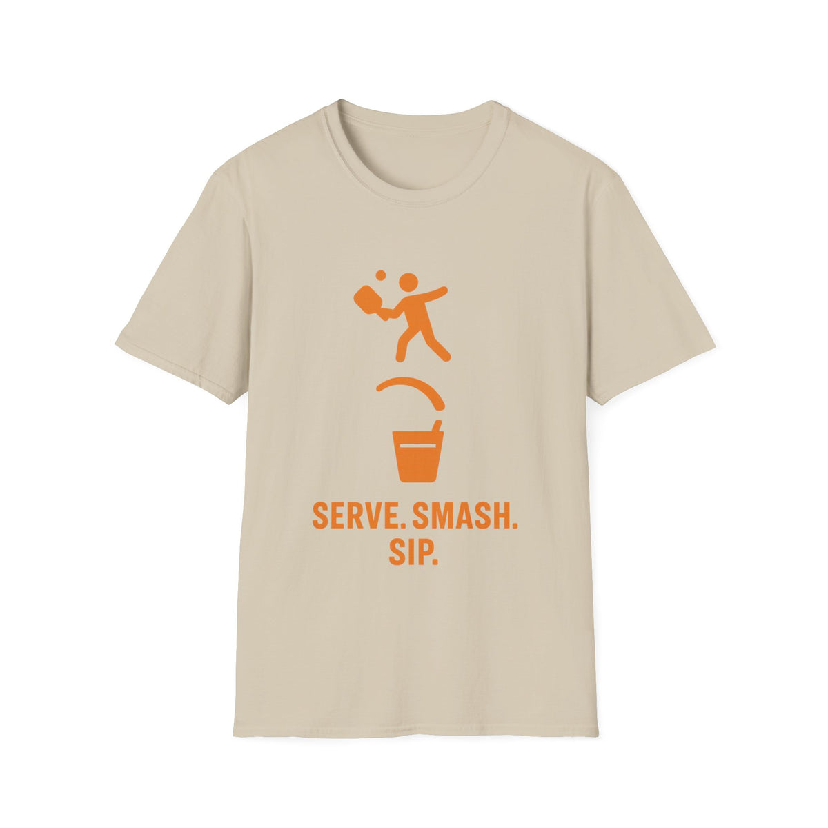 Pickleball Serve Smash Tee — Small Orange Player Graphic - Trending Now - September 2026