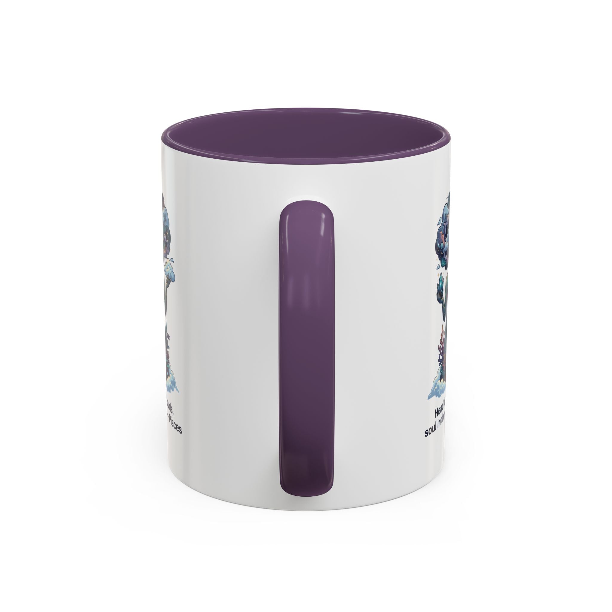 Pisces Coffee Mug — "Head in the clouds, soul in the deep" Accent Mug