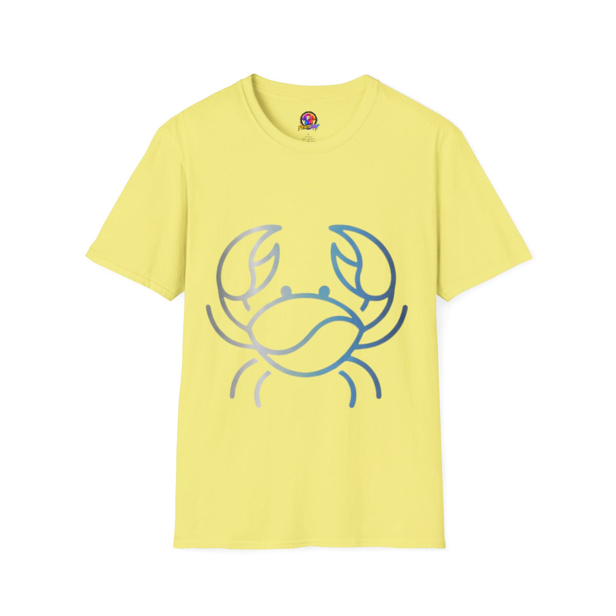 Crab Graphic T-Shirt — Coastal Blue Minimalist Beach Tee