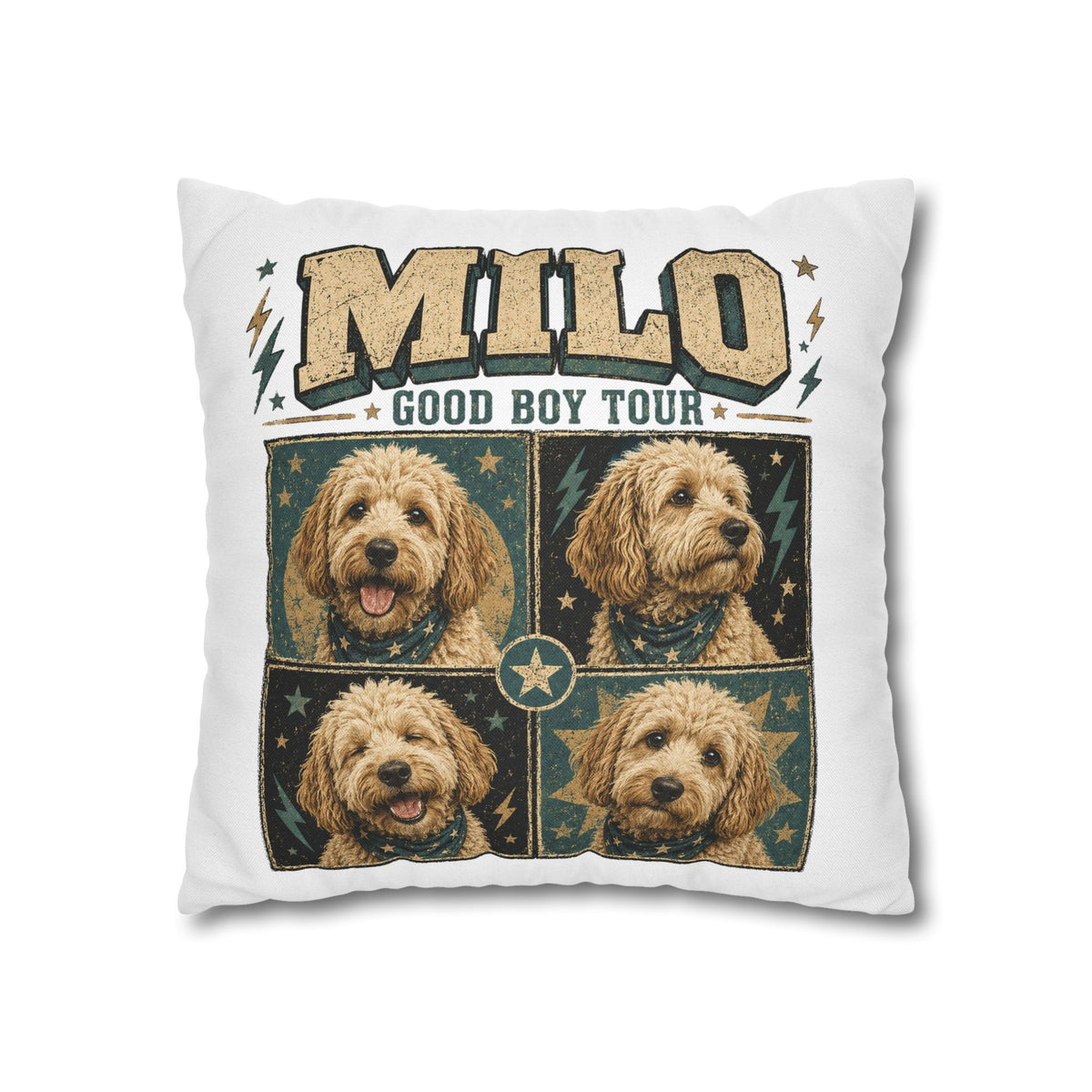 Milo 'Good Boy Tour' Decorative Pillowcase Milo Bailey Dog Dad Mom