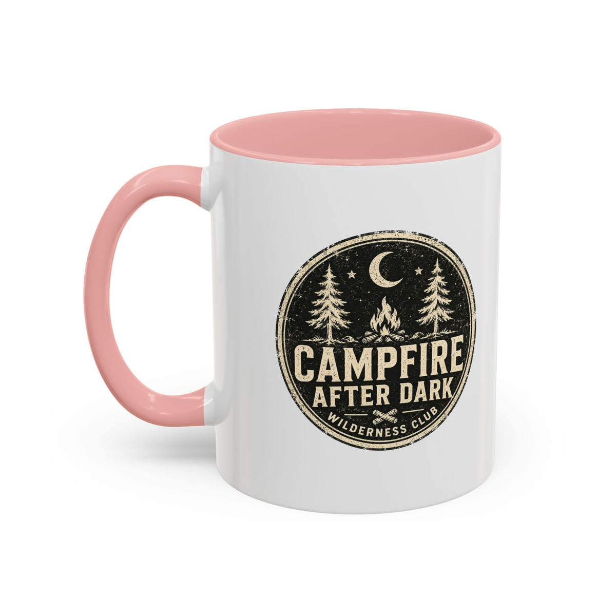 Milo Bailey Dog Dad Mom Campfire After Dark Accent Coffee Mug — Rustic Camping Coffee Cup