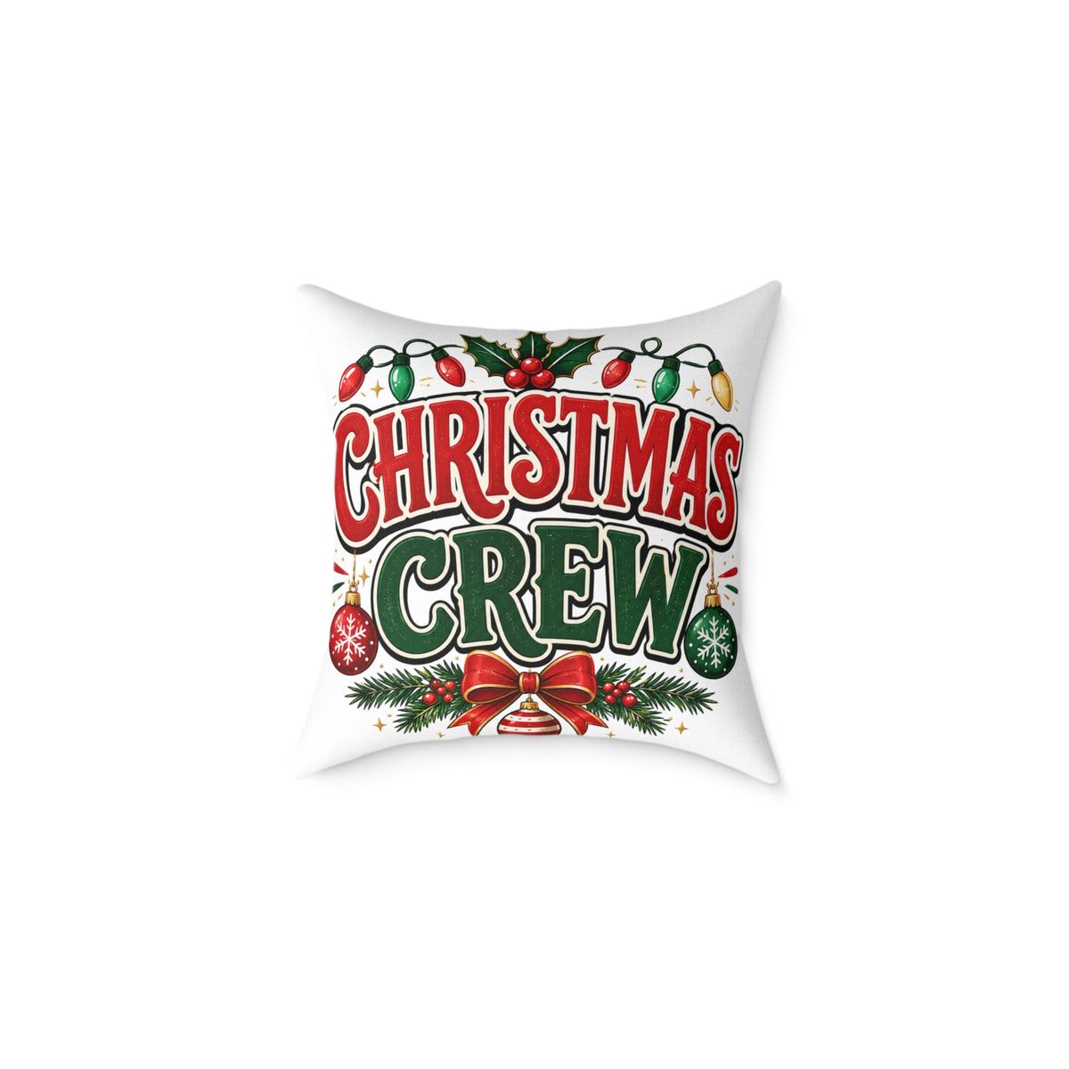 Christmas Crew Holiday Throw Pillow