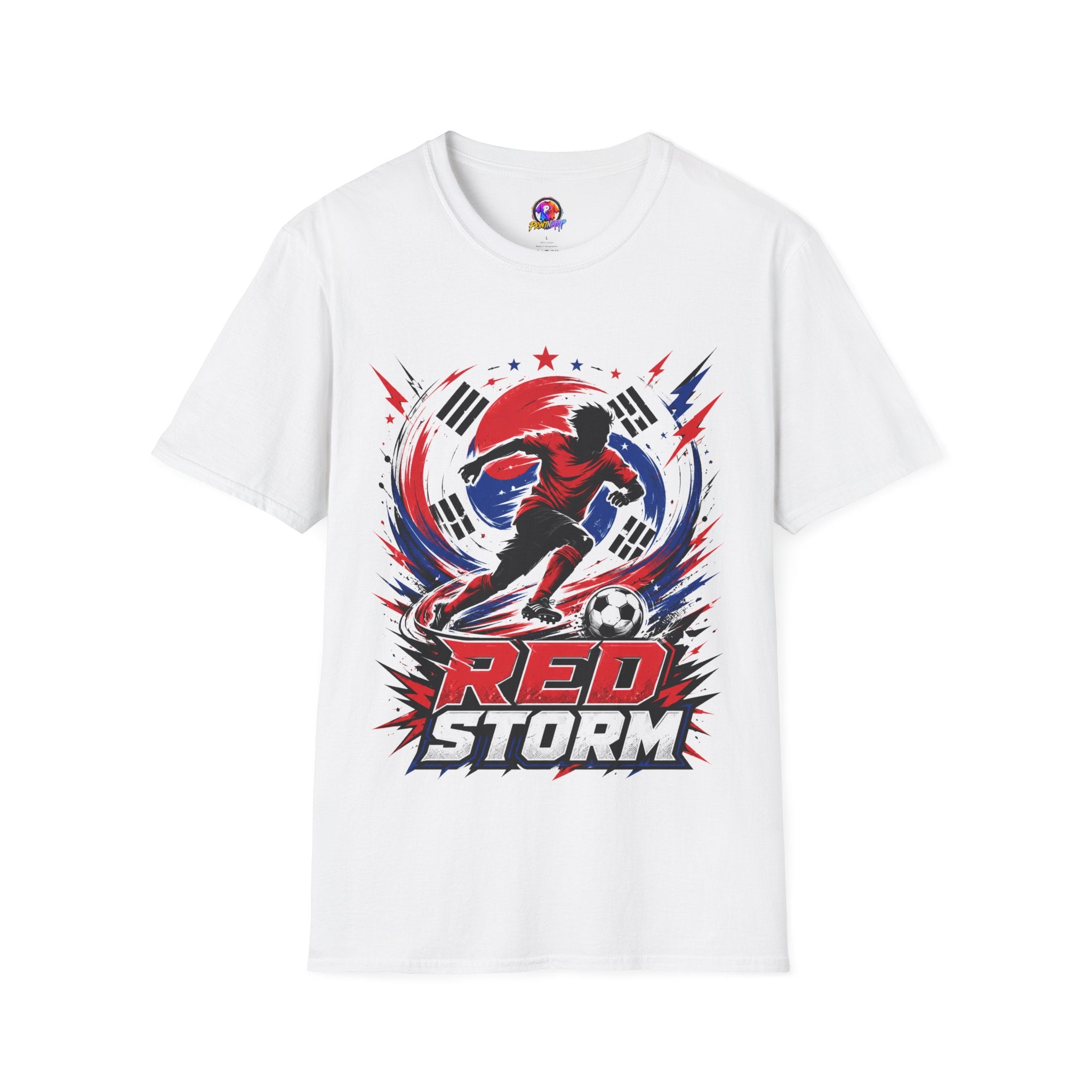 South Korea Red Storm Soccer T-Shirt — Dynamic Player Graphic Tee
