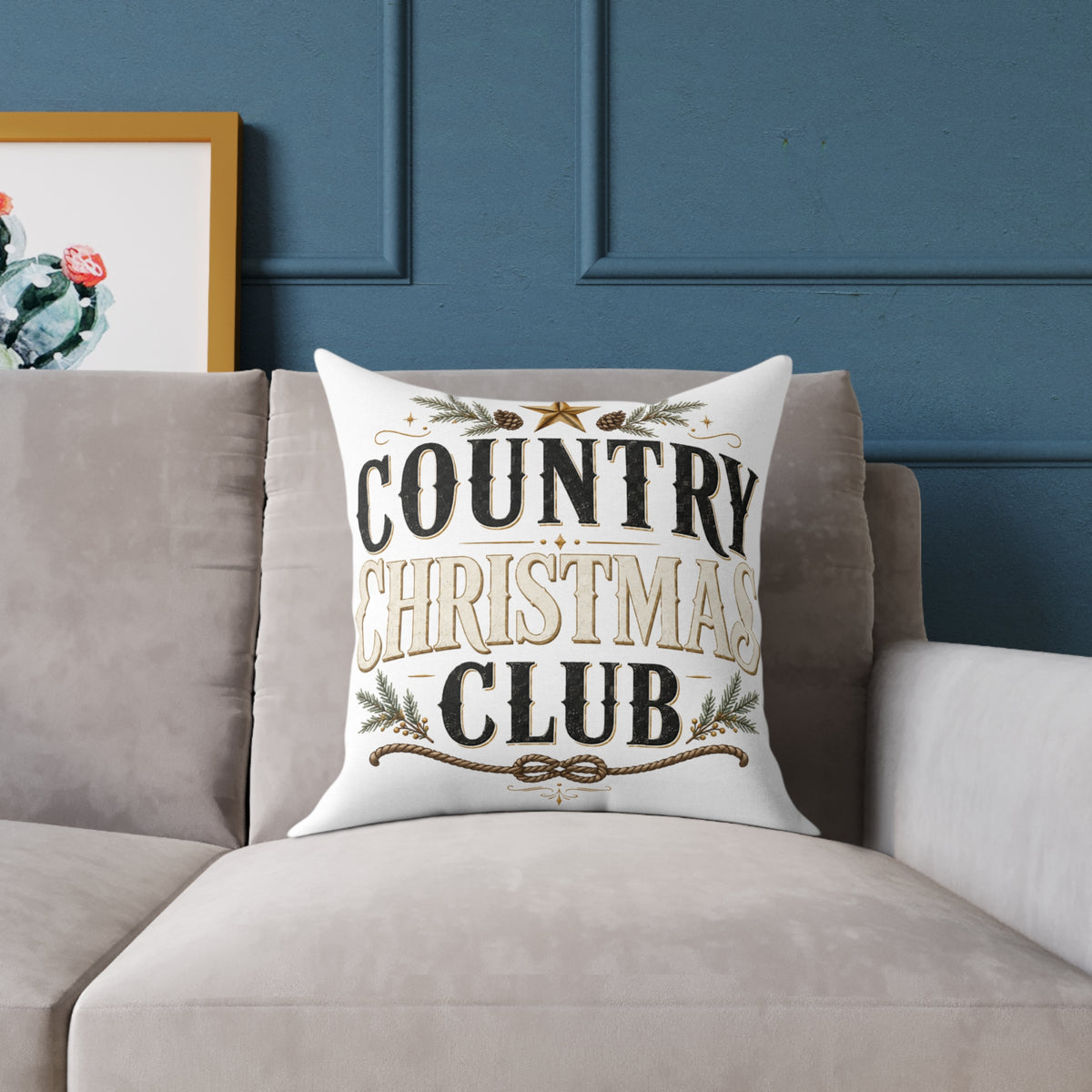 Country Christmas Club Pillow