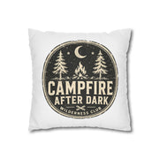 Campfire After Dark Decorative Pillowcase Milo Bailey Dog Dad Mom — Wilderness Camping Accent