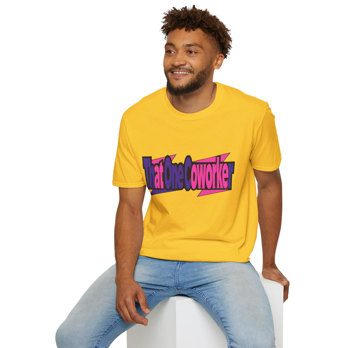 T-Shirt — Retro Pink & Purple 'That One Coworker' Graphic Tee - Trending Now - August 2026