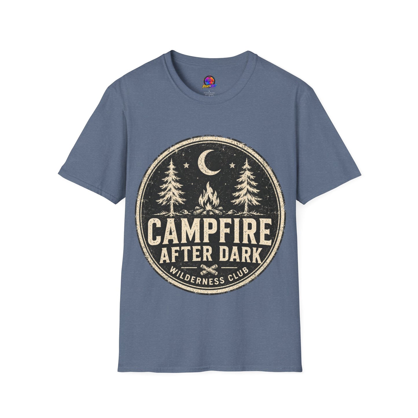 Campfire After Dark Tee — Vintage Wilderness Camping T-Shirt