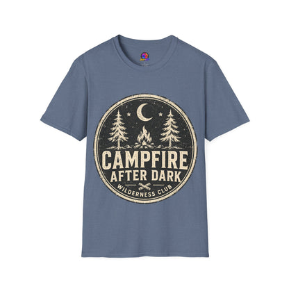 Campfire After Dark Tee — Vintage Wilderness Camping T-Shirt