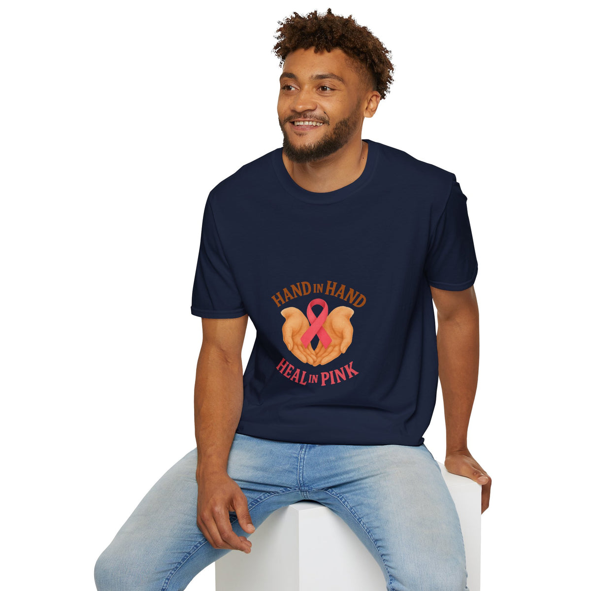 Breast Cancer Support T-Shirt – "Hand in Hand, Heal in Pink" Heart Ribbon Tee - Trending Now - October 2026