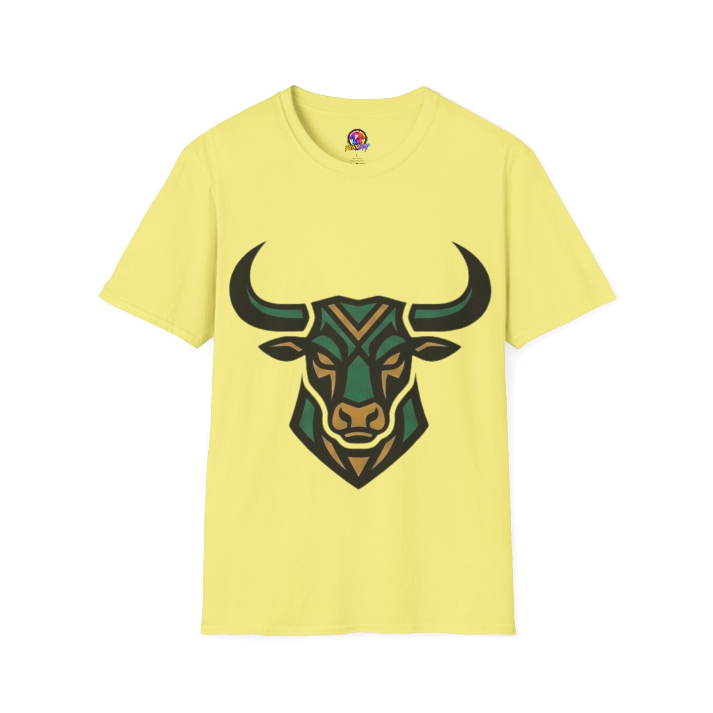 Bull Head Graphic T-Shirt — Tribal Geometric Rodeo Tee