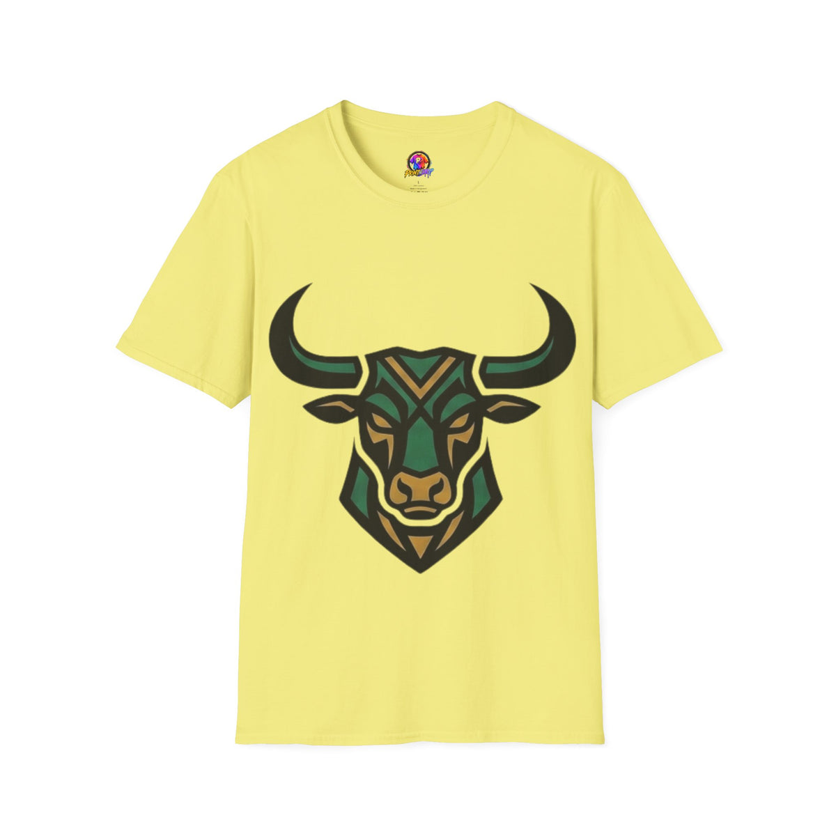 Bull Head Graphic T-Shirt — Tribal Geometric Rodeo Tee