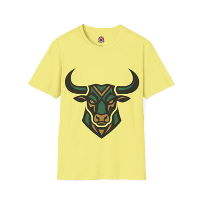 Bull Head Graphic T-Shirt — Tribal Geometric Rodeo Tee