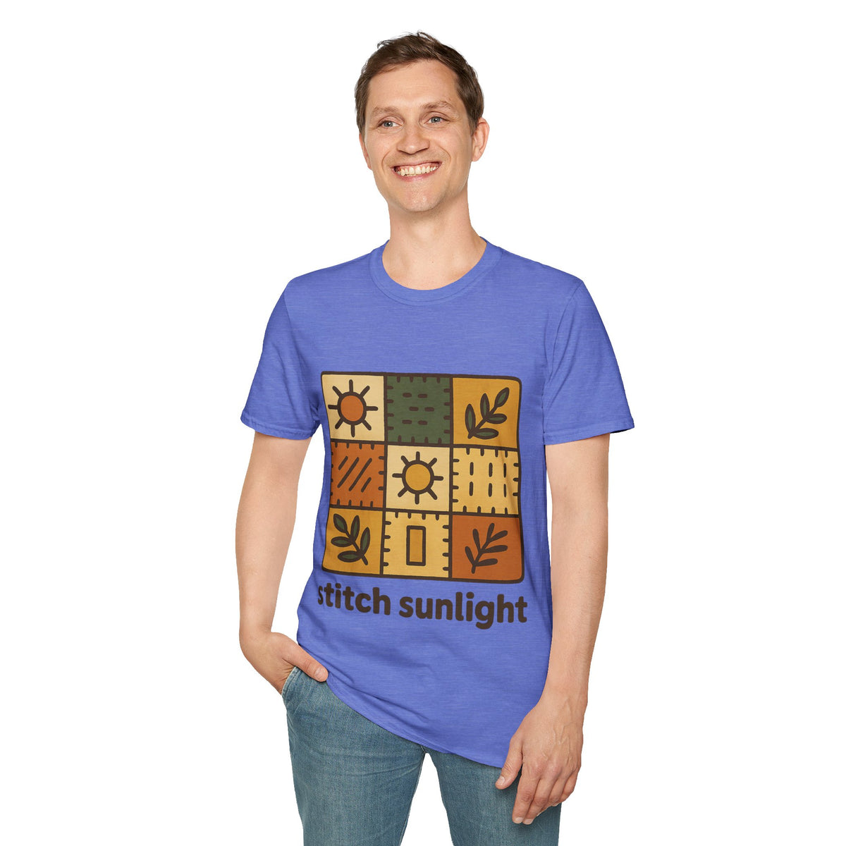T-Shirt — Rustic Sunflower Patchwork “Catch Sunlight” Graphic Tee - Trending Now - September 2026