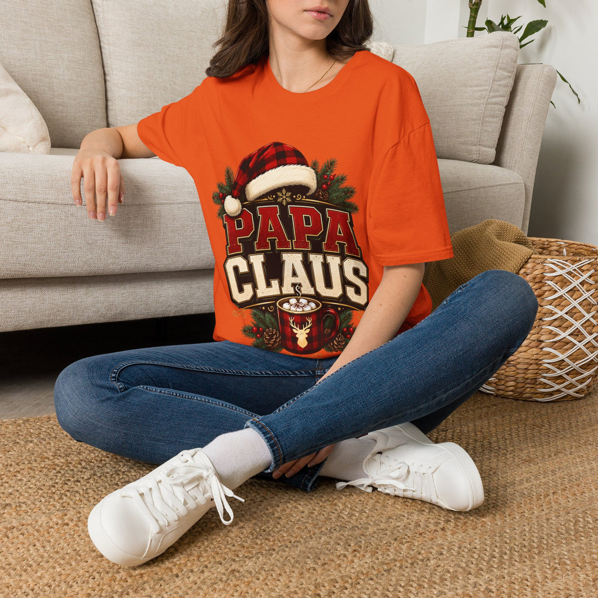 Papa Claus T-Shirt — Festive Holiday Dad Christmas Tee