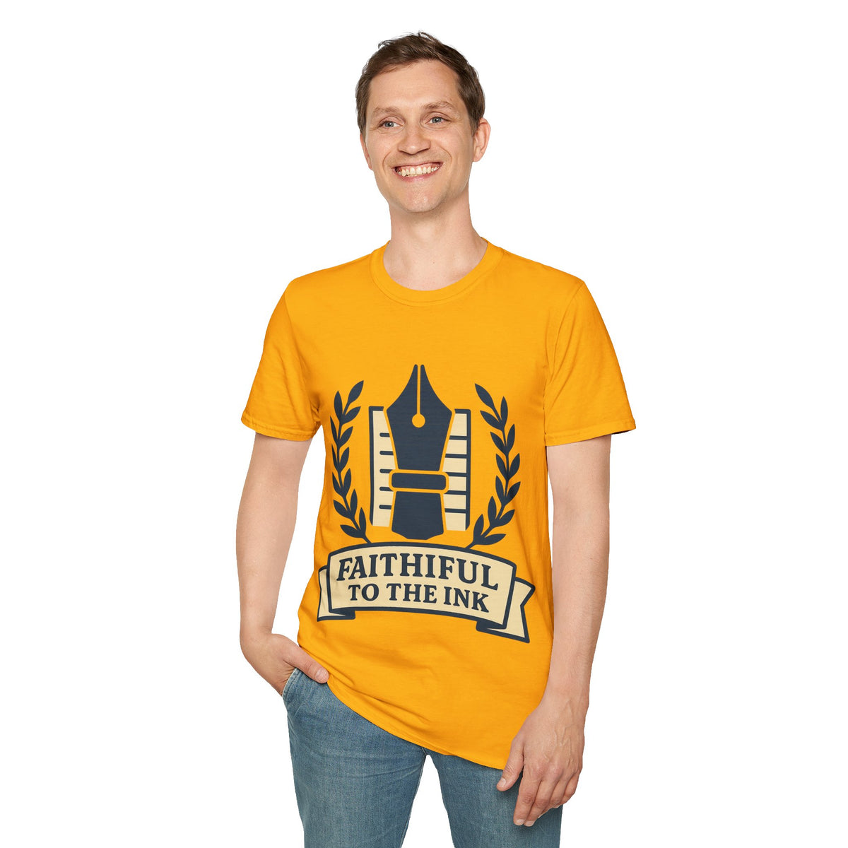 "Faithful To The Ink" Vintage Fountain Pen Tee | Retro Author Writer T-Shirt - Trending Now - September 2026