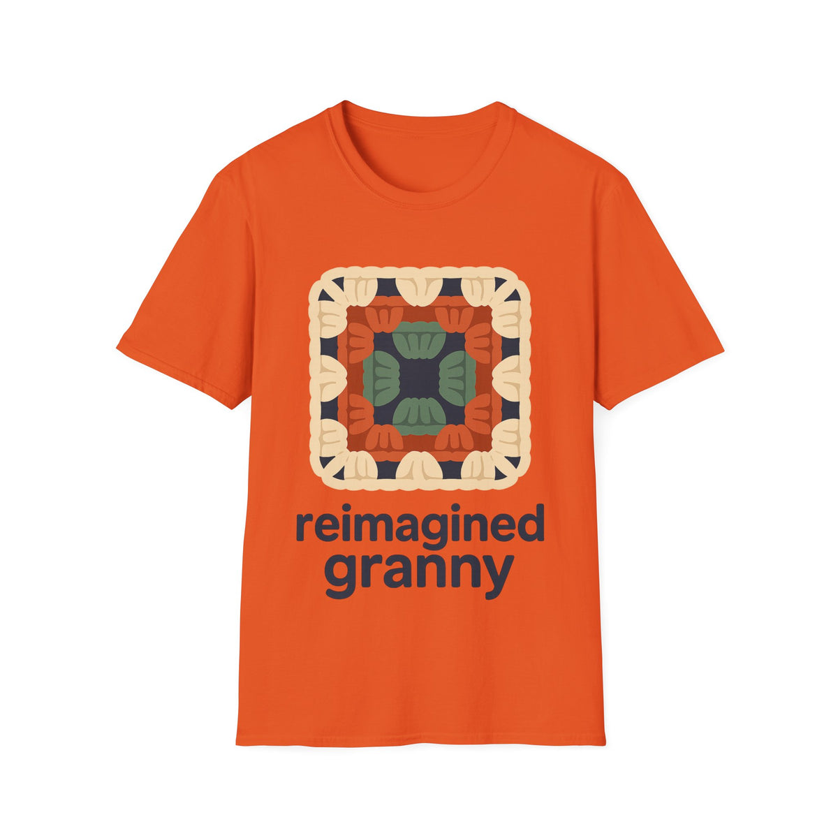 "Reimagined Granny" Retro Crochet Tee | Colorful Granny Square T-Shirt - Trending Now - September 2026