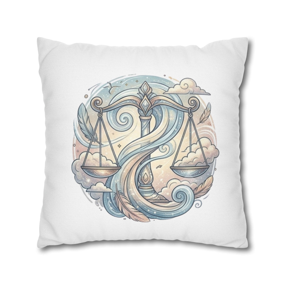 Libra Zodiac Throw Pillow pillowcase — Scales Astrology Decorative Pillowcase