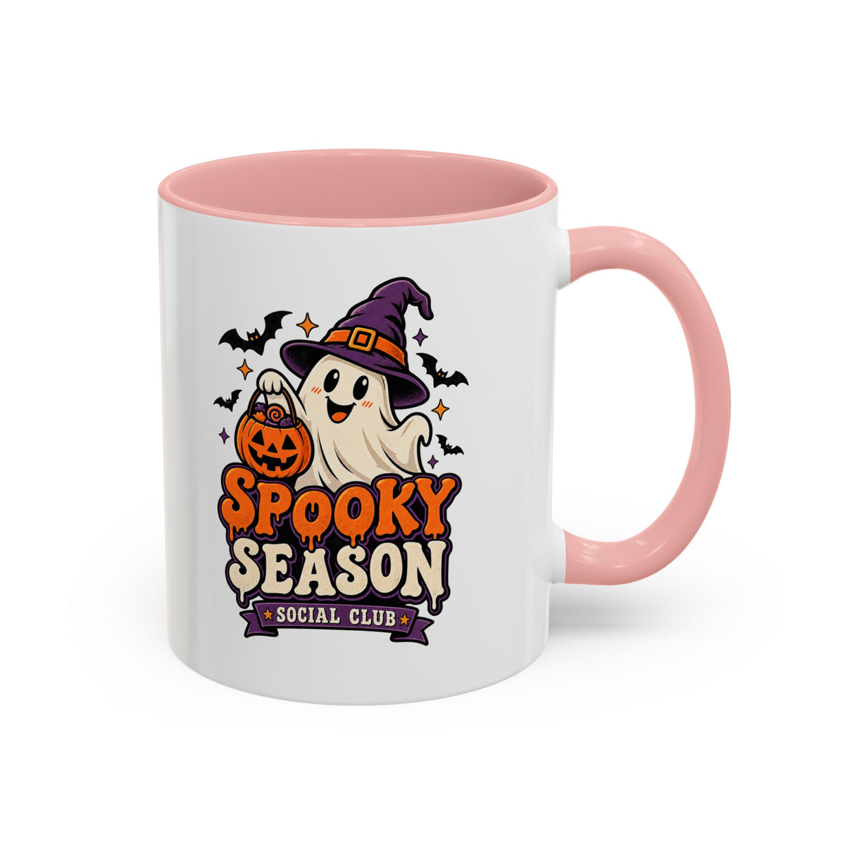 Spooky Season Coffee Mug — Cute Ghost Halloween Accent Mug (11/15oz)