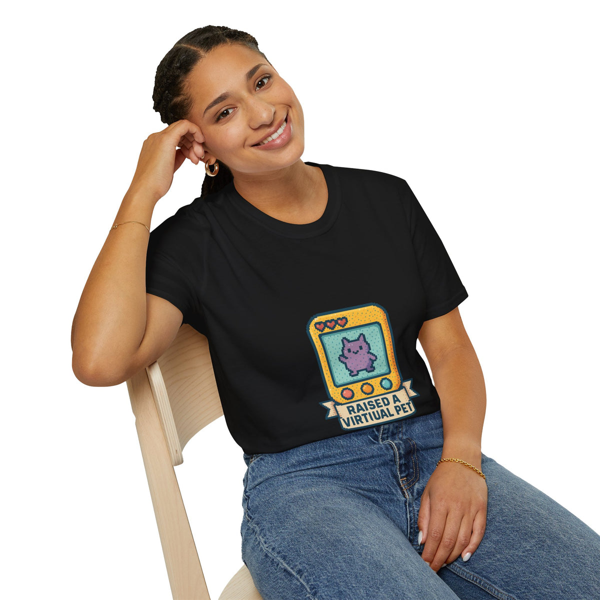 Raised a Virtual Pet T-Shirt — Retro Tamagotchi Gaming Tee - Trending Now - October 2026