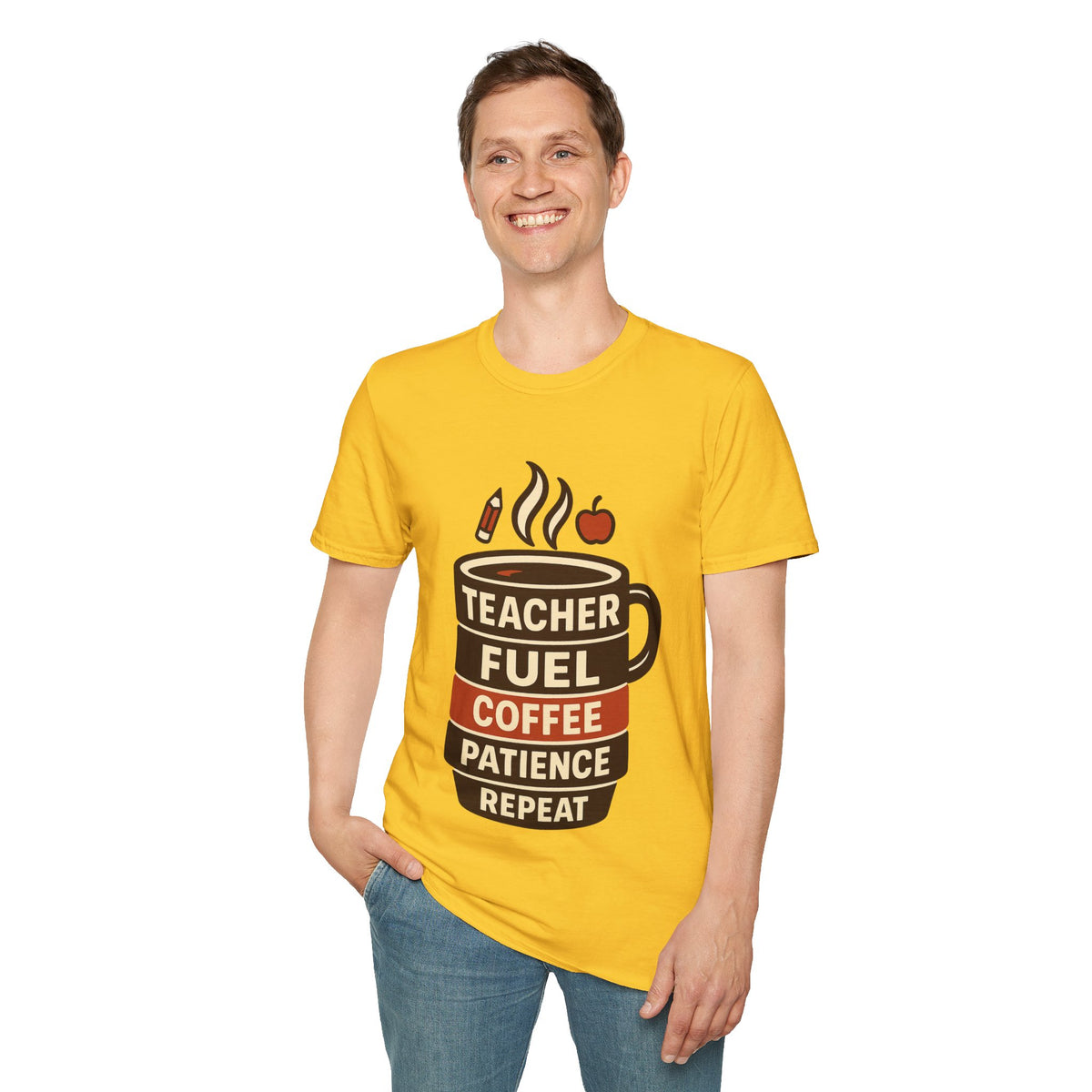 Teacher Fuel Coffee T-Shirt — 'Teacher Fuel: Coffee, Patience, Repeat' Shirt - Trending Now - August 2026