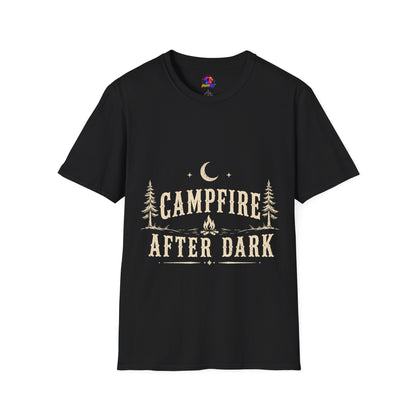 Campfire After Dark T-Shirt — Moonlit Camping Graphic Tee