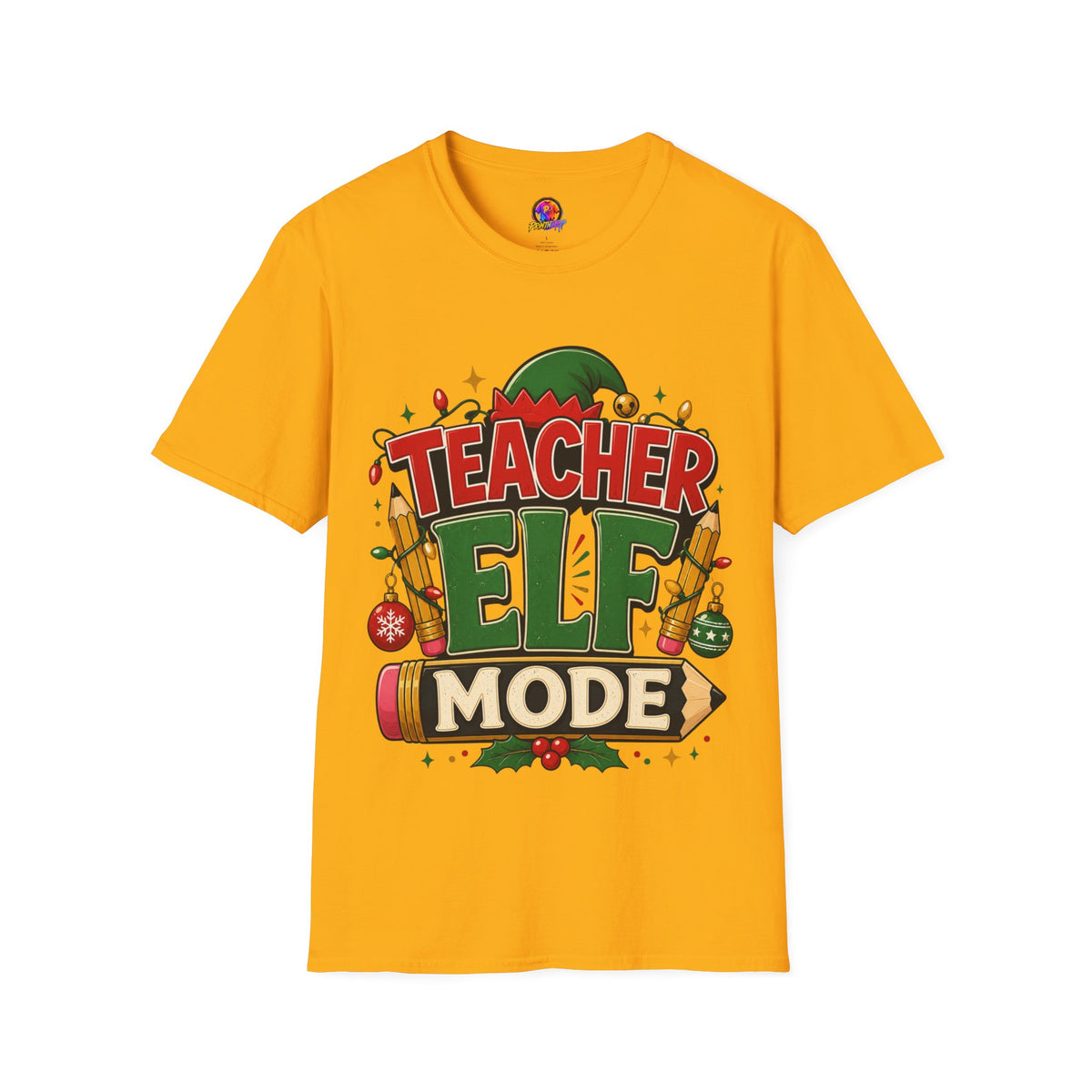 Teacher Elf Mode T-Shirt — Funny Christmas Teacher Holiday Tee