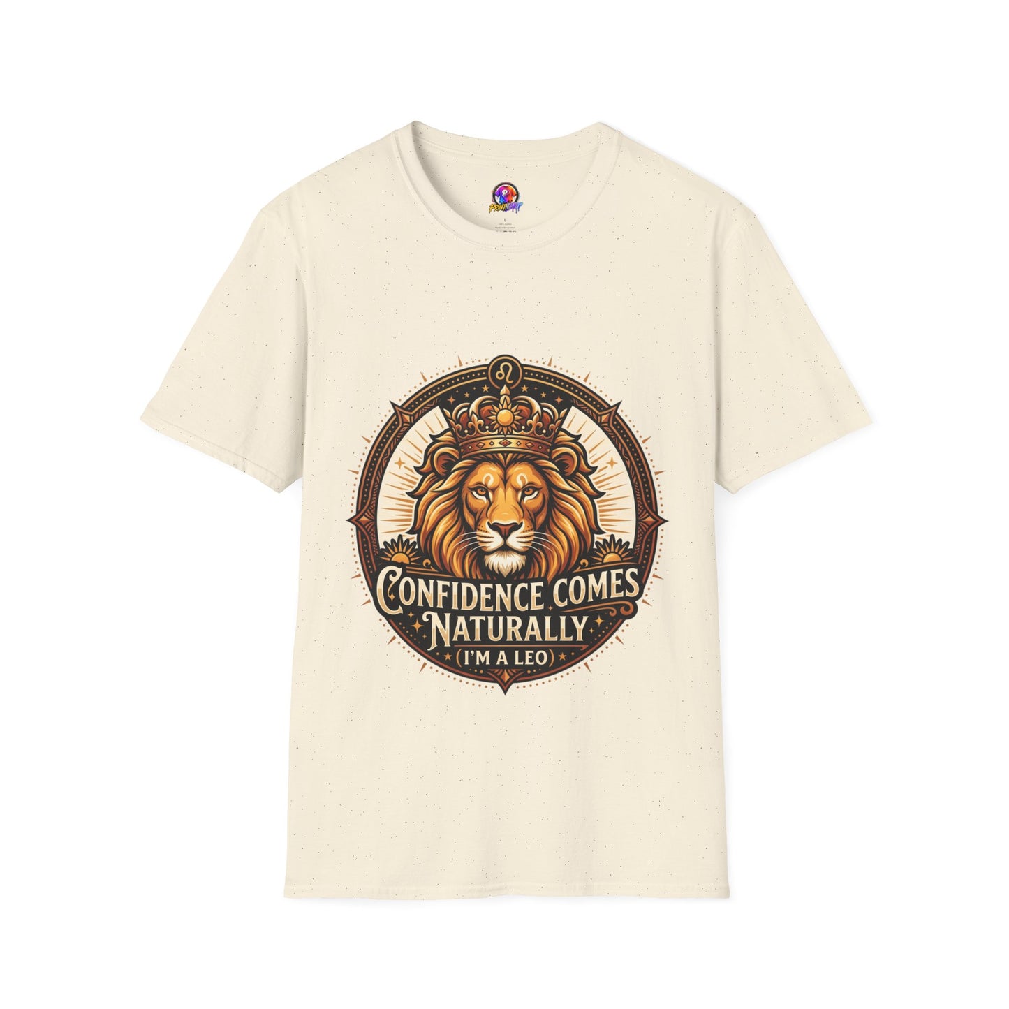 Leo Zodiac Lion T-Shirt — "Confidence Comes Naturally, I'm a Leo" Astrology Tee
