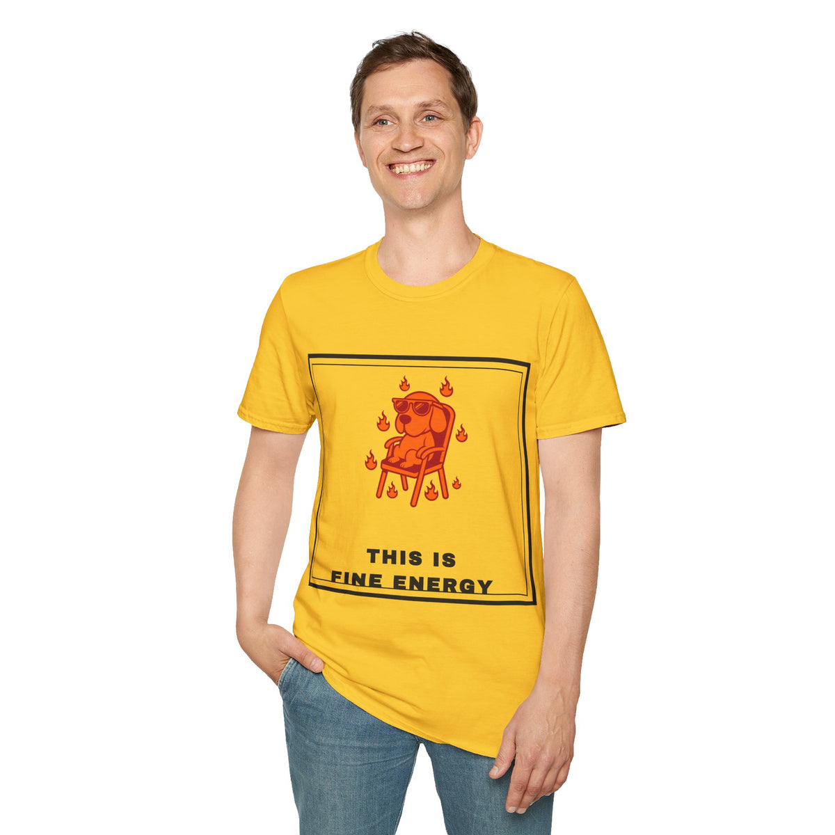 This Is Fine Energy T-Shirt — Cute Dog Meme Graphic Tee - Trending Now - September 2026