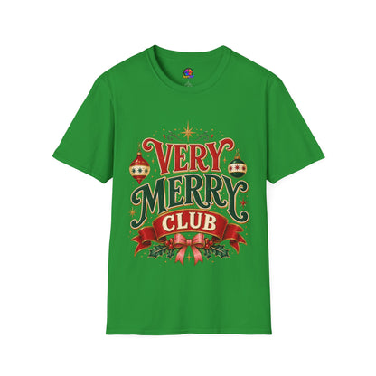 Very Merry Club T-Shirt — Festive Christmas Holiday Tee