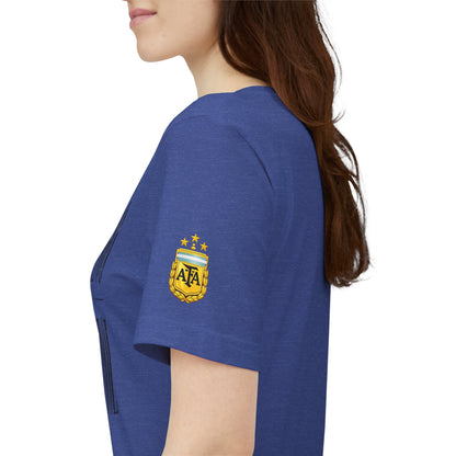 Argentina - Tango y Fútbol Graphic Tee - Bold Serif Soccer & Dance Shirt