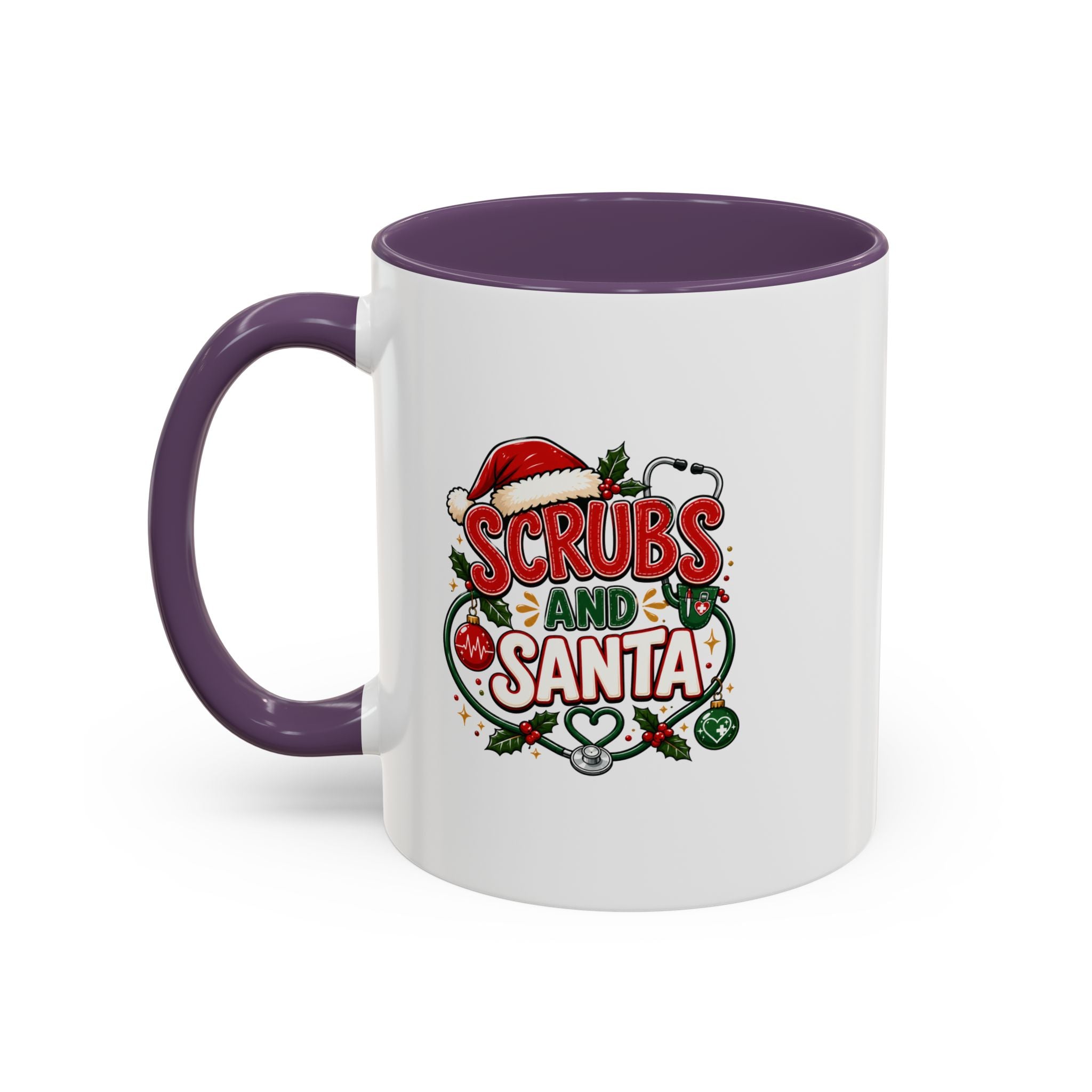 Coffee Mug — "Scrubs and Santa" Christmas Nurse Mug
