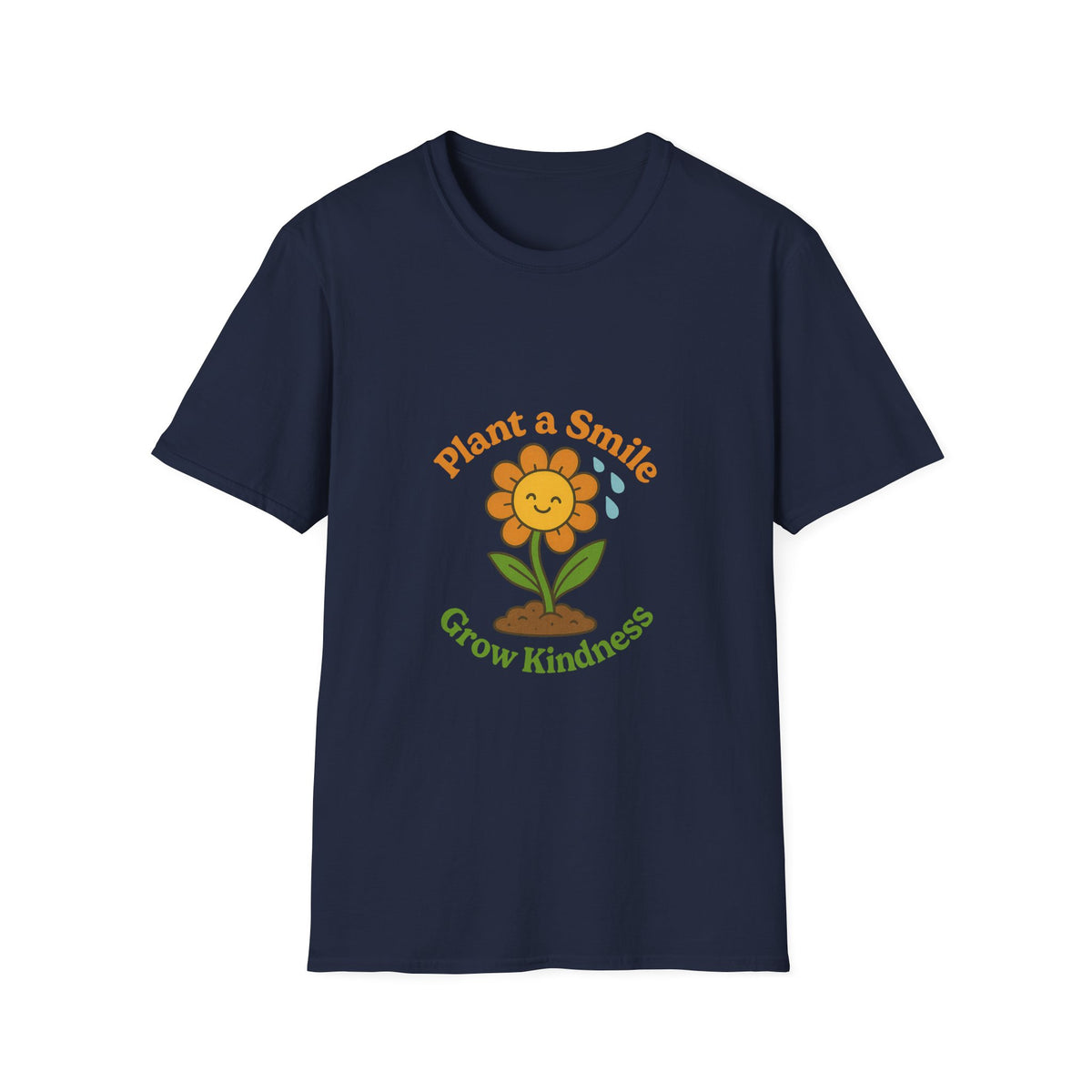 Plant A Smile Grow Kindness Retro Tee - Cute Groovy Flower Graphic T-Shirt - Trending Now - October 2026