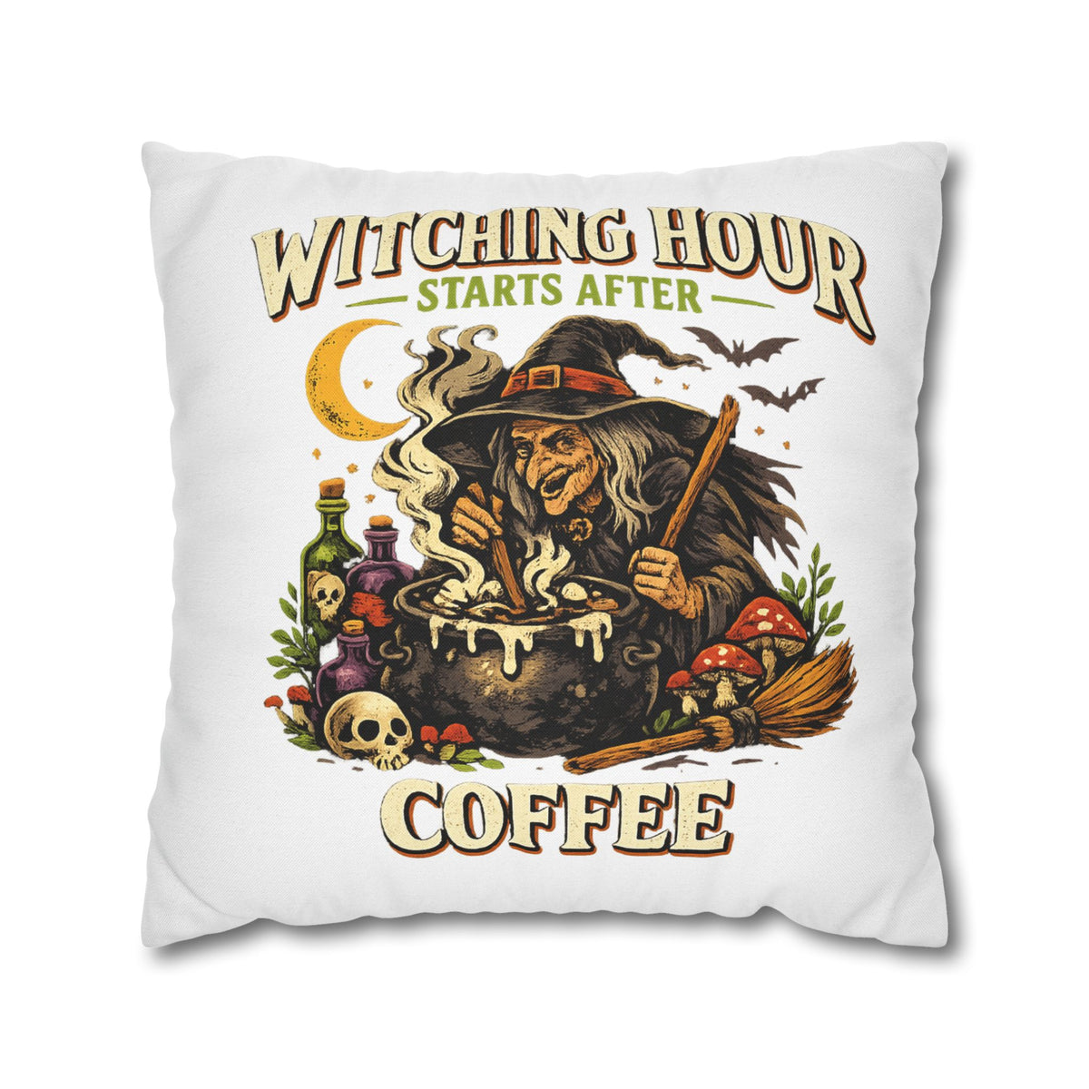Halloween Witch Coffee Pillowcase