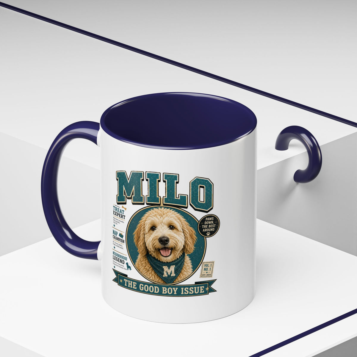 Milo Bailey Dog Dad Mom Milo Dog Coffee Mug — 'The Good Boy Issue' Accent