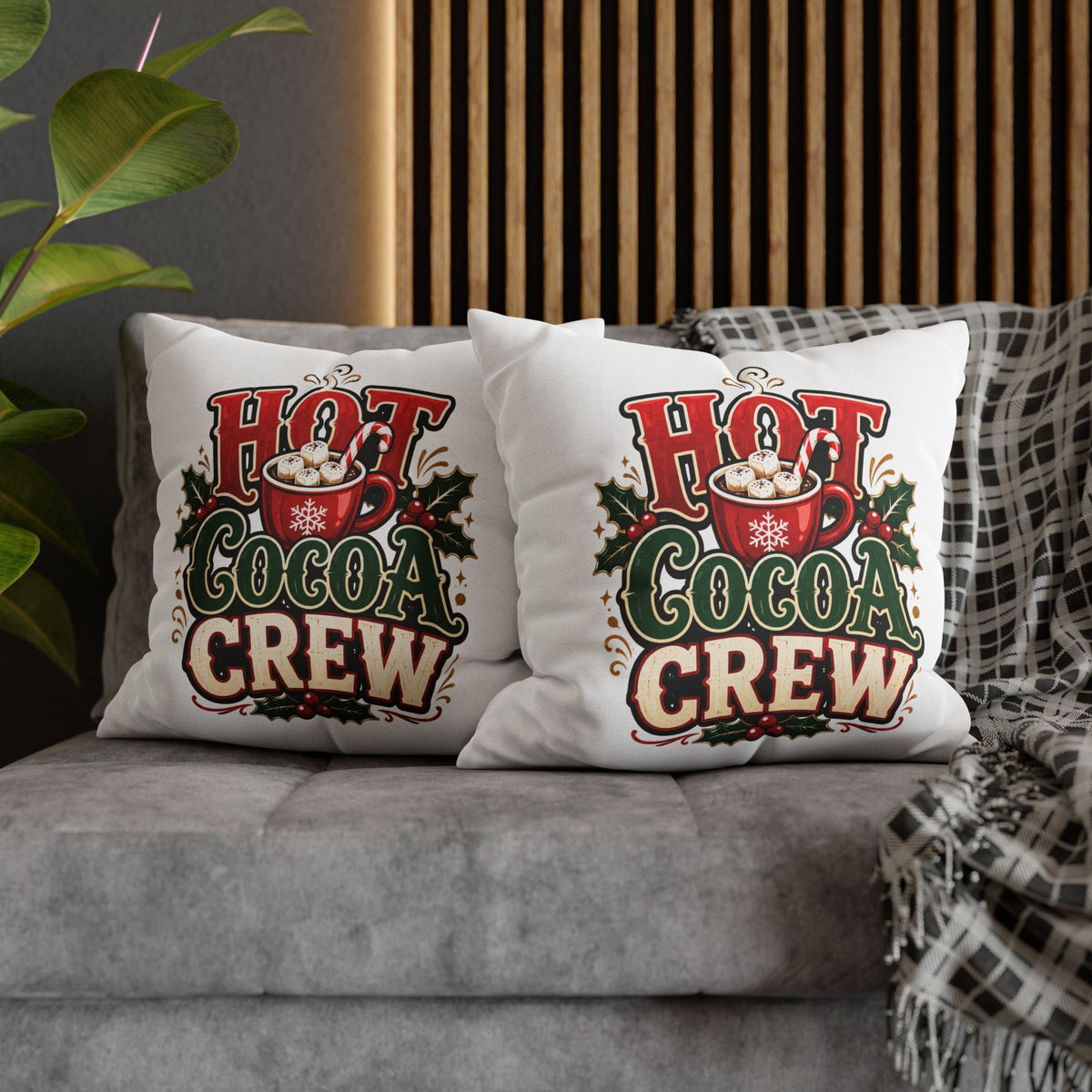 Christmas Hot Cocoa Crew Holiday Pillowcase