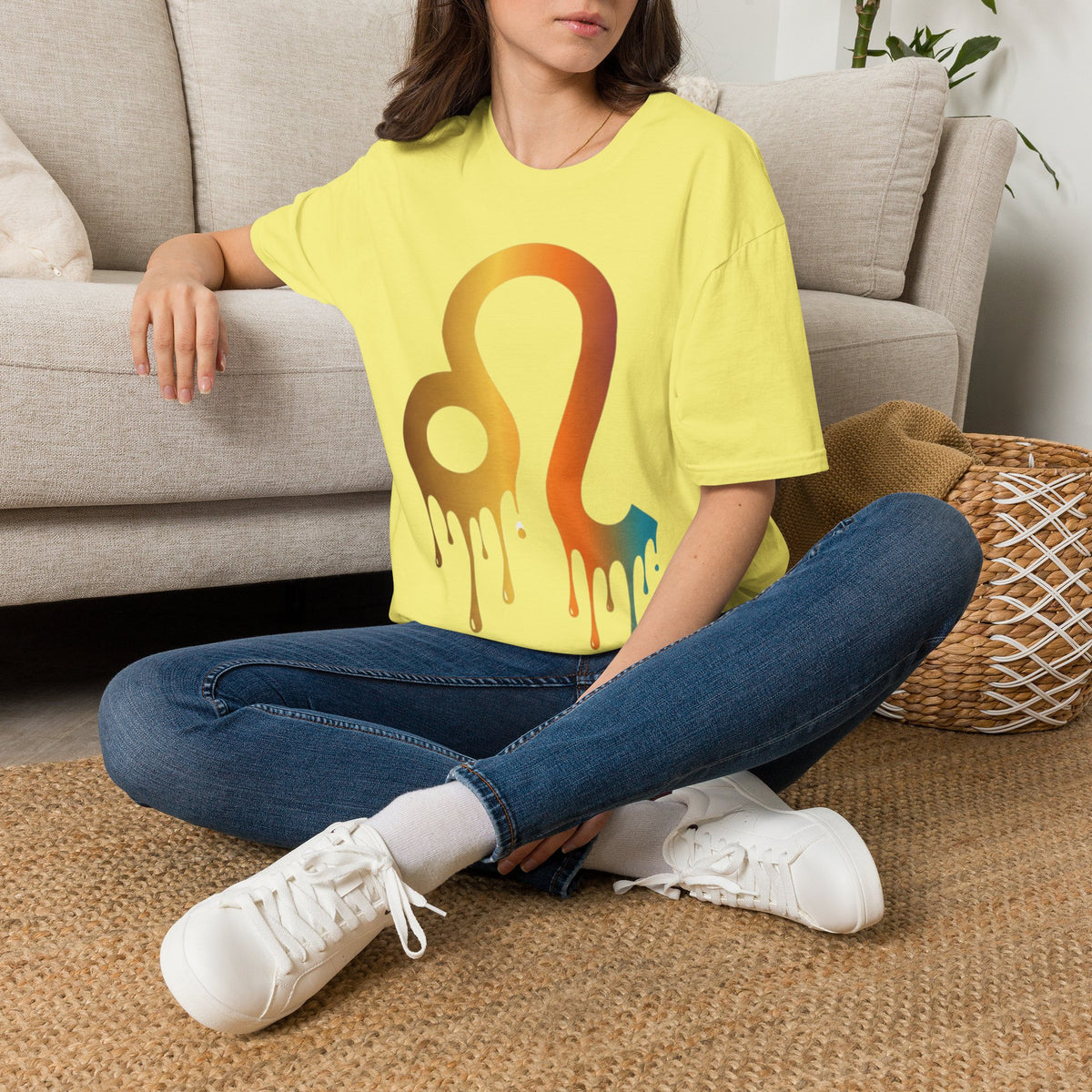 Leo Zodiac Drip T-Shirt — Colorful Astrology Sign Tee