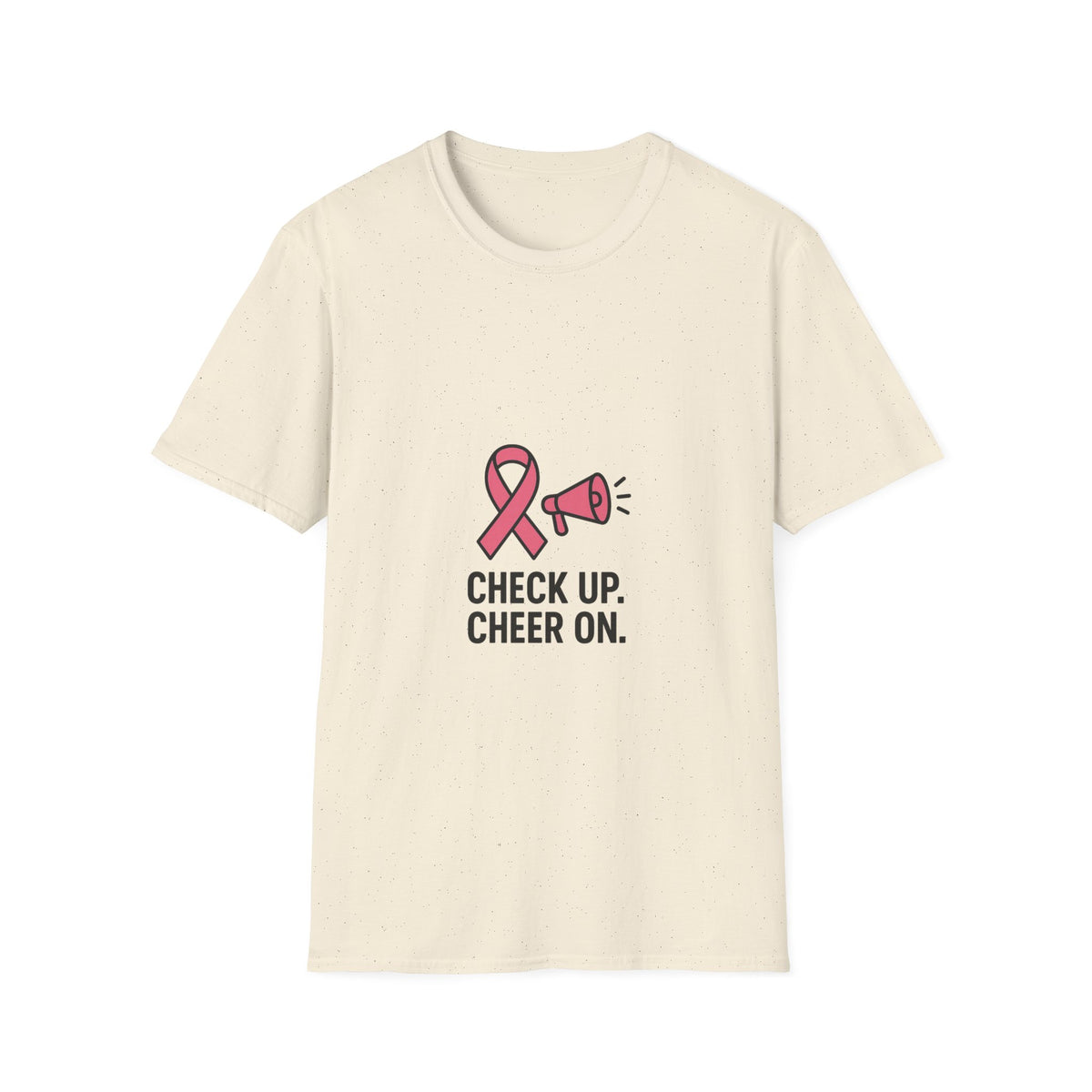 Breast Cancer Awareness T-Shirt — "Check Up. Cheer On." Pink Ribbon Design - Trending Now - October 2026