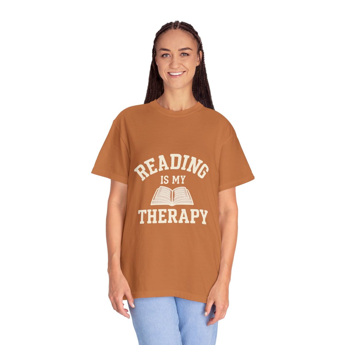 Reading Is My Therapy Book Lover Retro Aesthetic Graphic Tee - Trending Now - October 2026