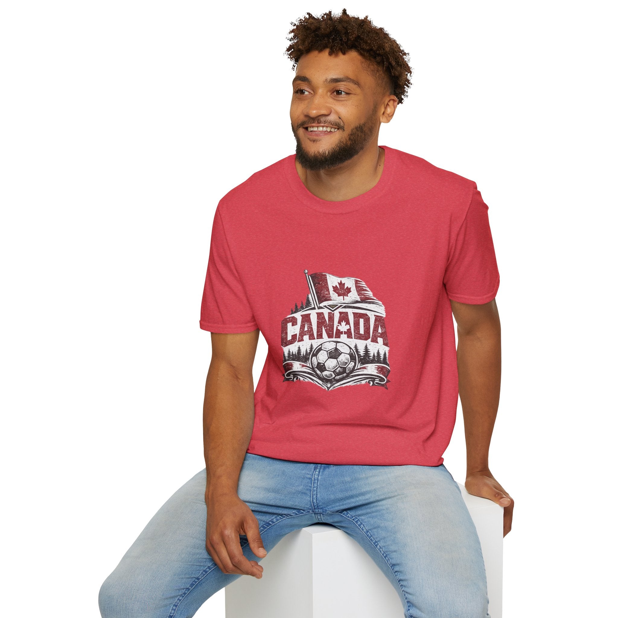 Canada Soccer T-Shirt – Vintage Maple Leaf Flag & Crest