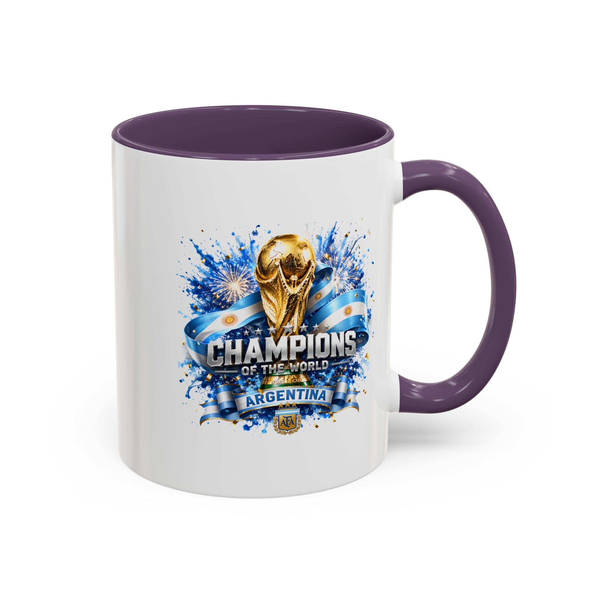 Argentina World Cup Champions Coffee Mug — 'Champions of the World' Accent Mug