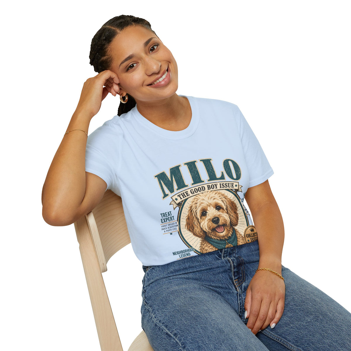 Milo 'The Good Boy Issue' T-Shirt — Cute Dog Portrait Tee