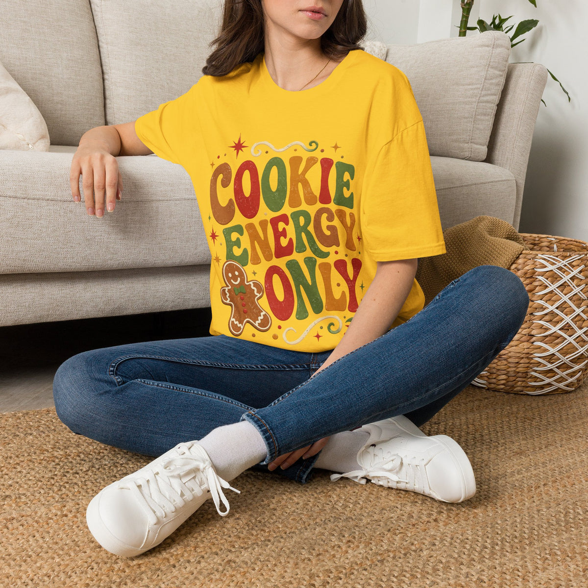 Cookie Energy Only T-Shirt — Festive Gingerbread Holiday Tee