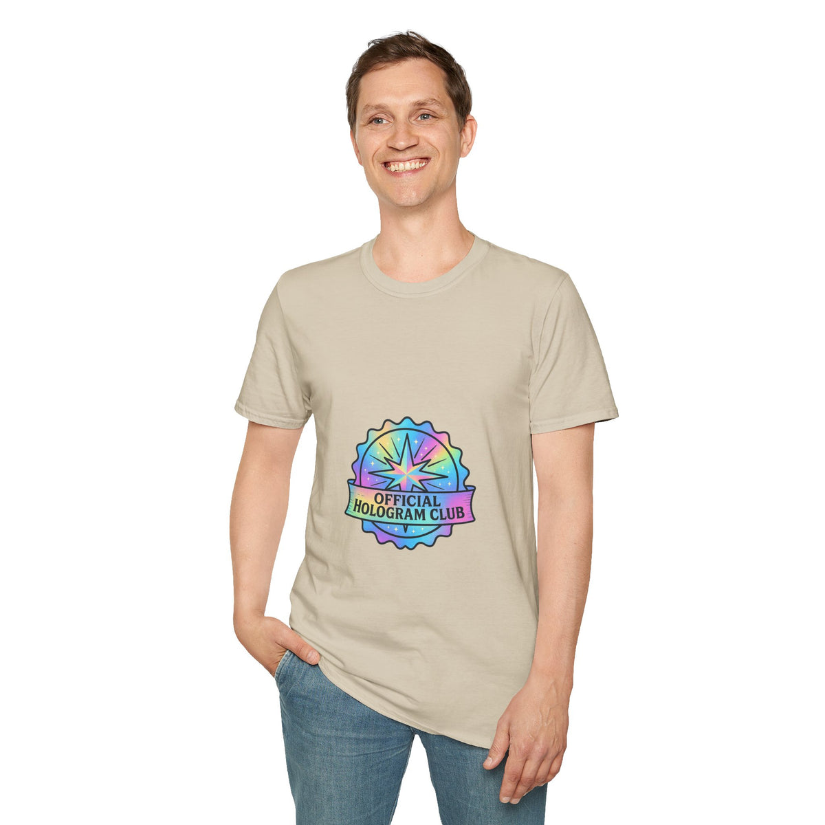 Official Hologram Club Rainbow Holographic T-Shirt - Trending Now - October 2026
