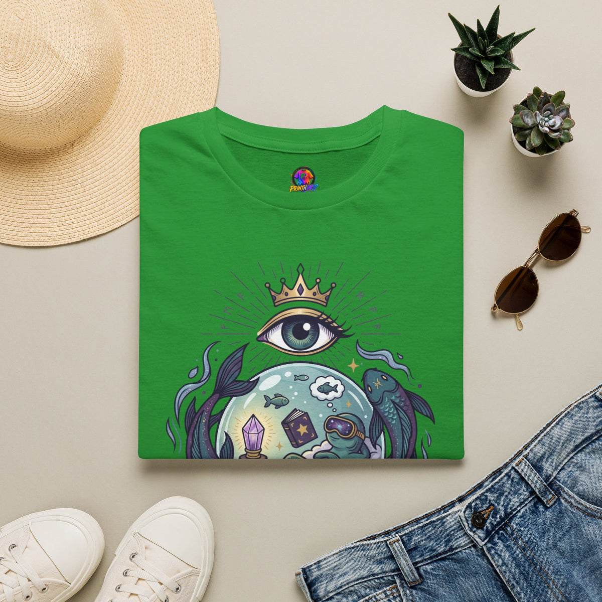 Pisces Dreamworld T-Shirt — "Living in My Own Dreamworld" Mystic Zodiac Tee