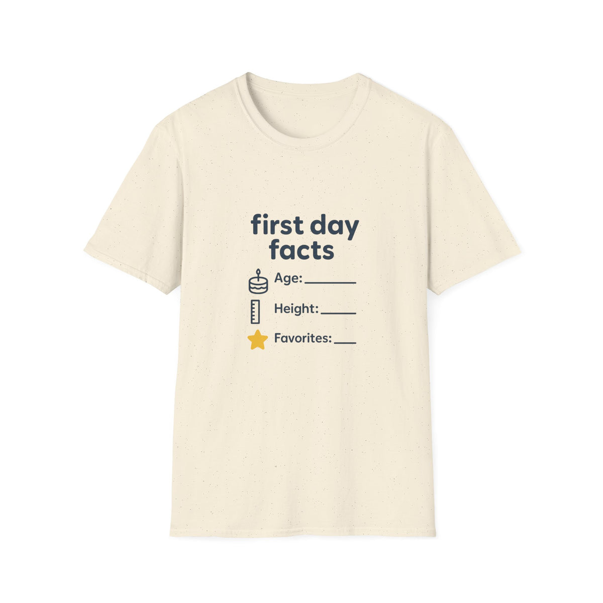 T-Shirt — "First Day Facts" Casual Graphic Tee for Students & Teachers - Trending Now - August 2026