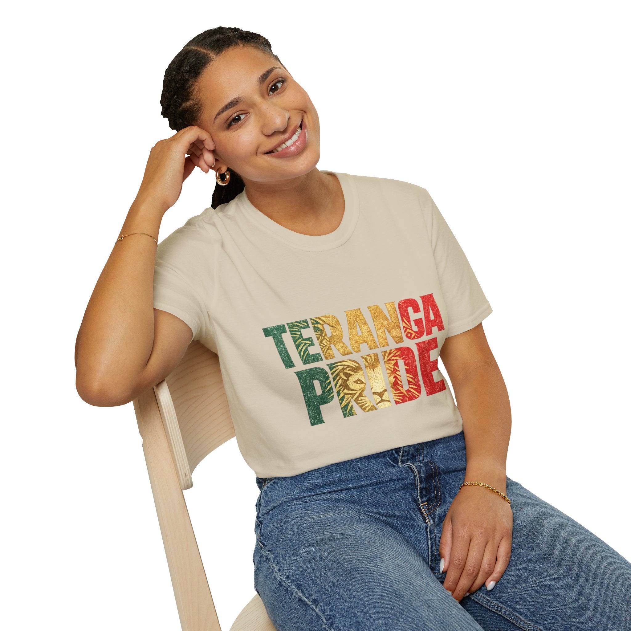 Senegal Teranga Pride T-Shirt — Senegal Flag Colors & Lion Graphic