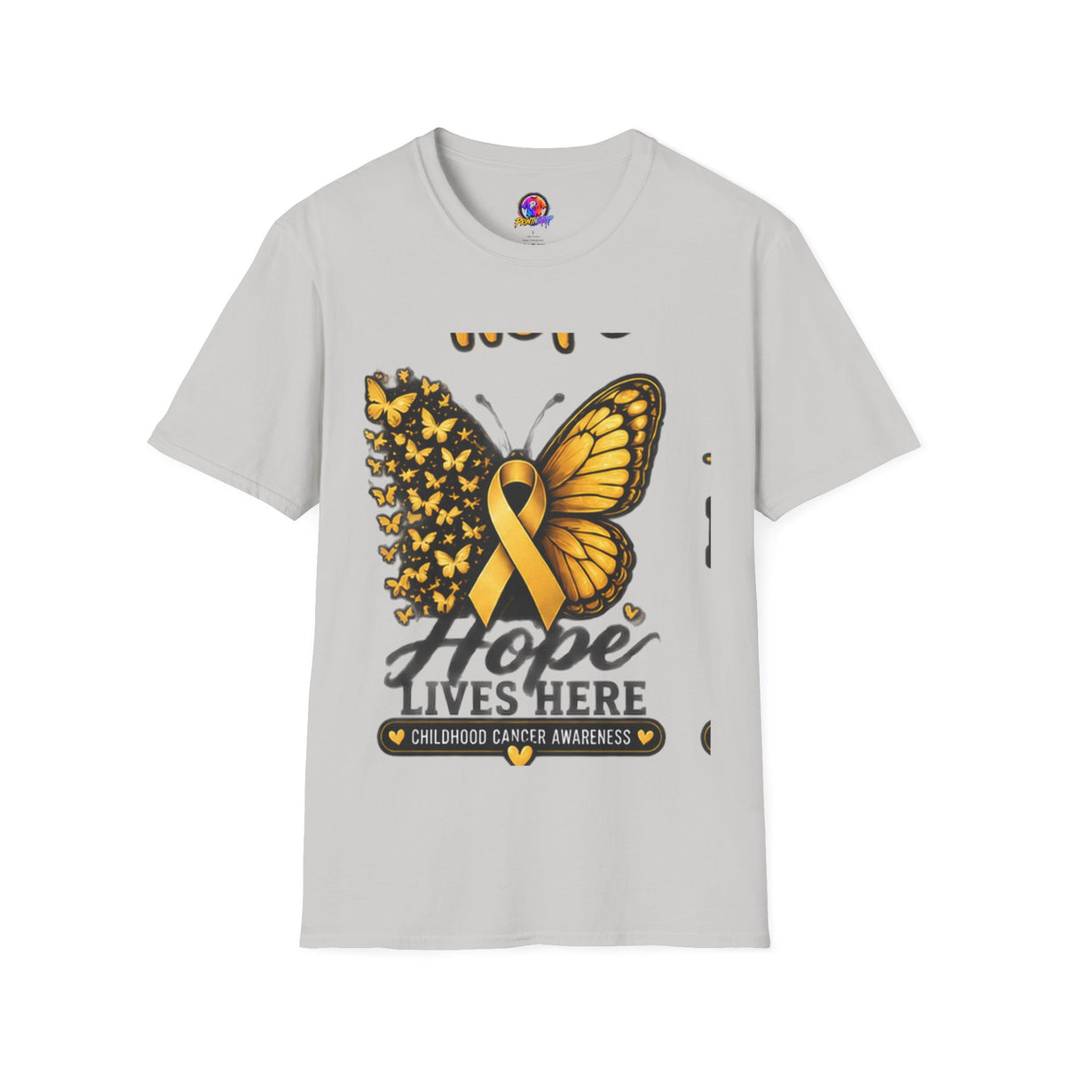 Hope Lives Here Childhood Cancer Awareness T-Shirt