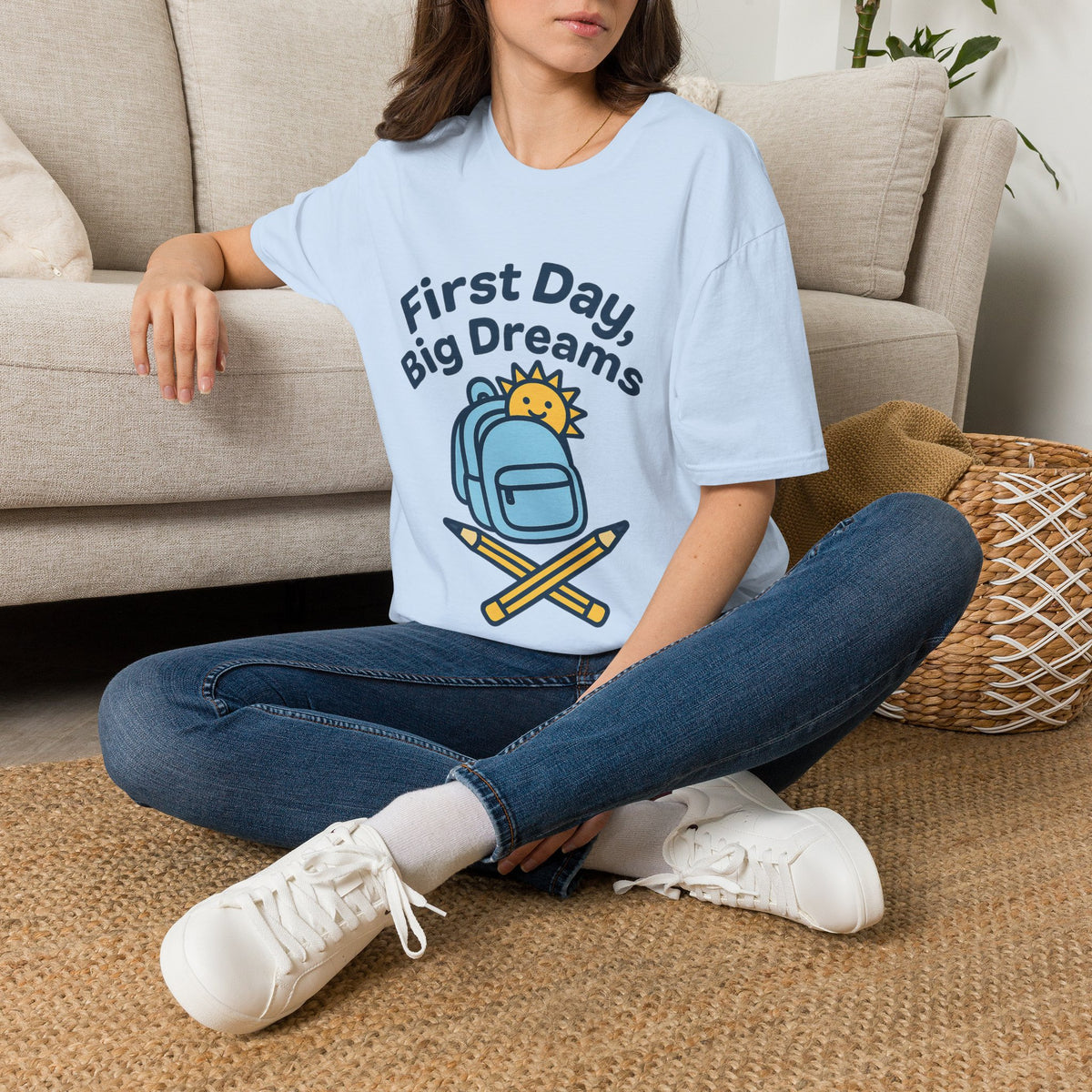 First Day Big Dreams T-Shirt — Cute Backpack & Pencil Back-to-School Tee - Trending Now - August 2026